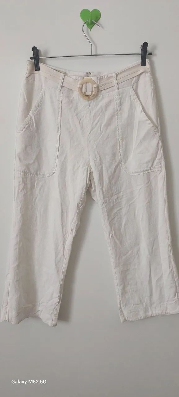 calça pantacurt estilo linho tam G