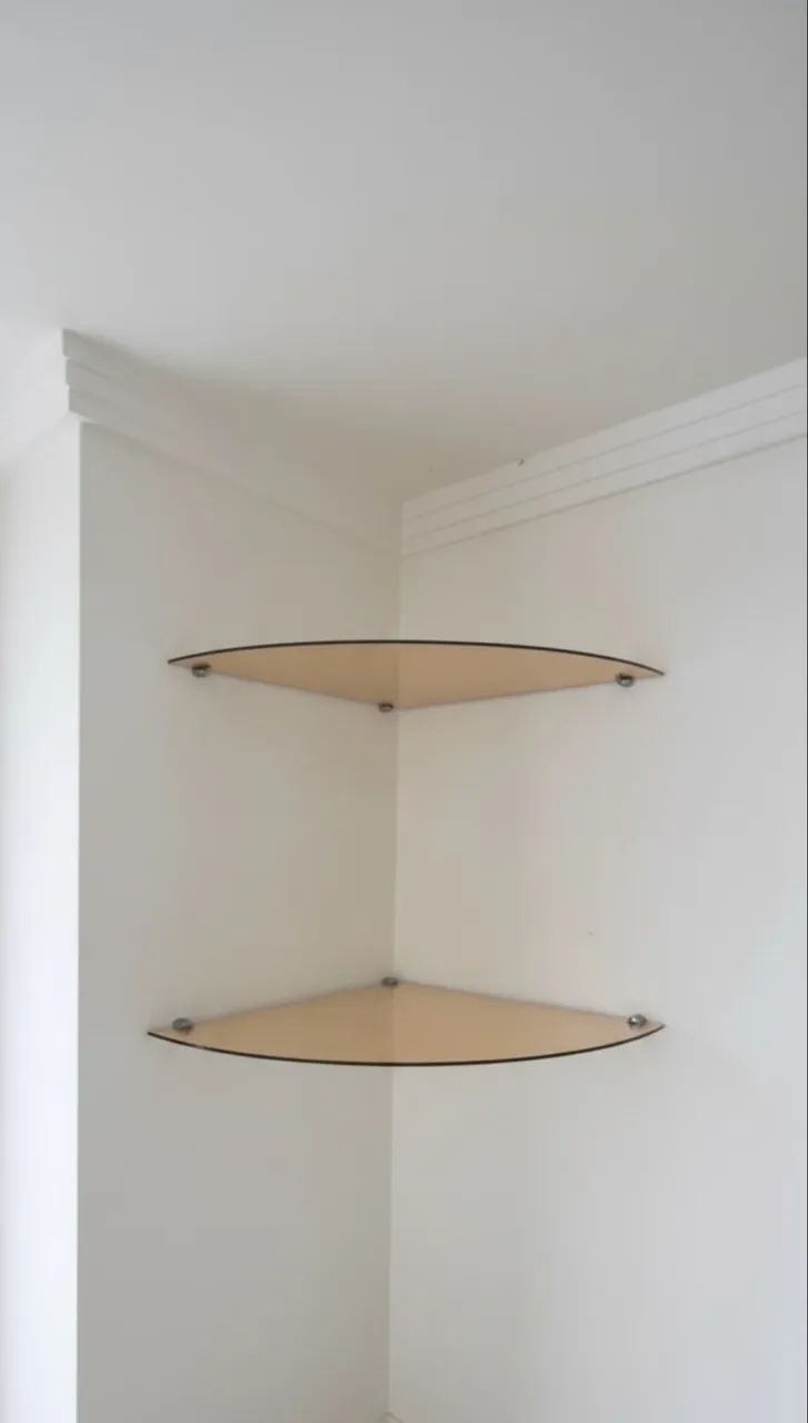 Wall Corner Glass Shelves