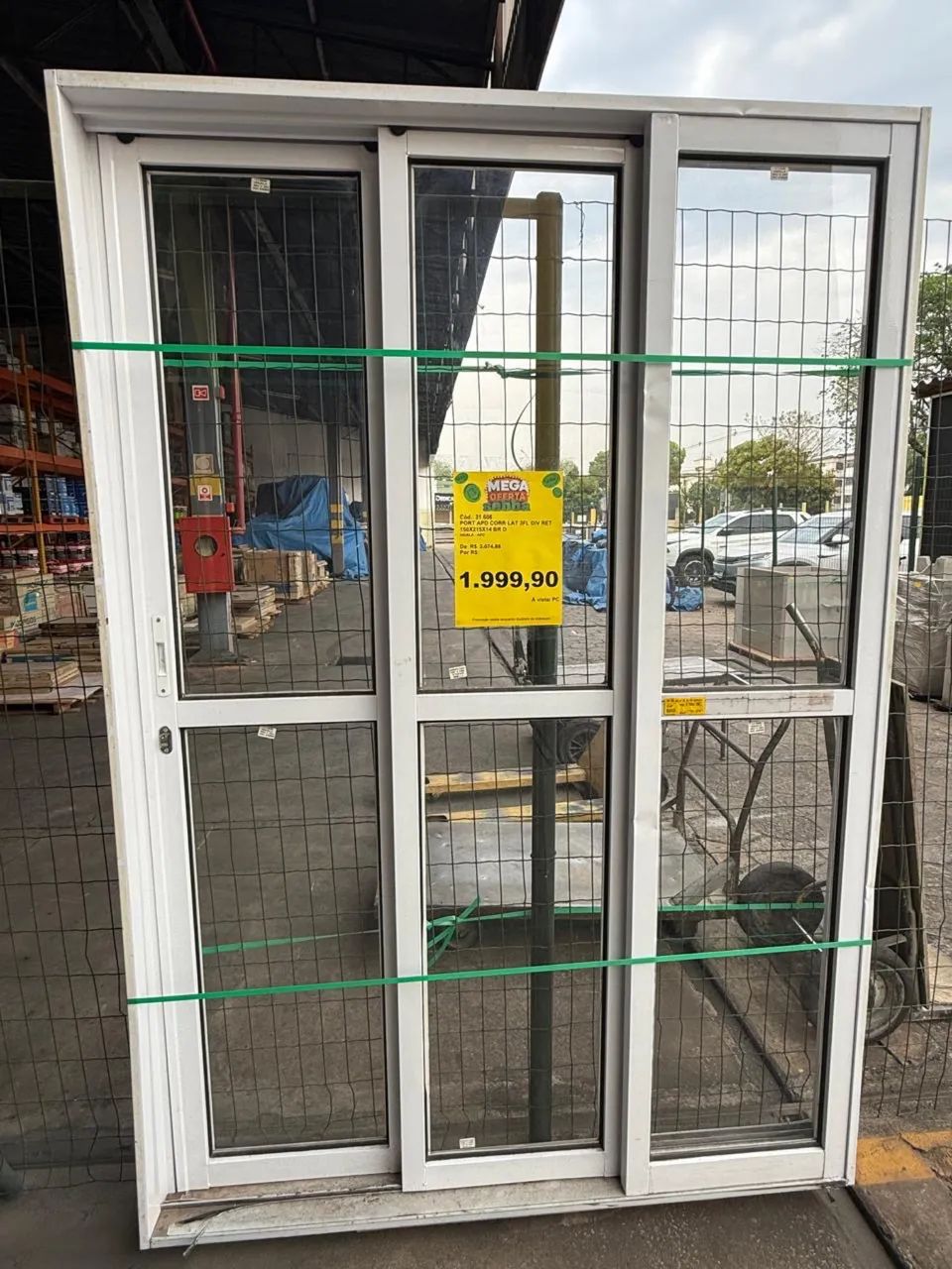 PORTA DE CORRER EM AÇO COM VIDRO (NOVA) - Foto 3