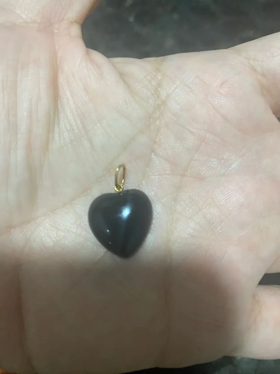 Pingente Coração com pedra em ouro 18k - Foto 2