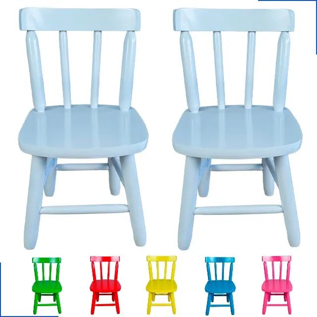 Conjunto Mesa 60X60 Infantil Com Cadeirinhas Infantil Colorida Torneada Resistente - Foto 3