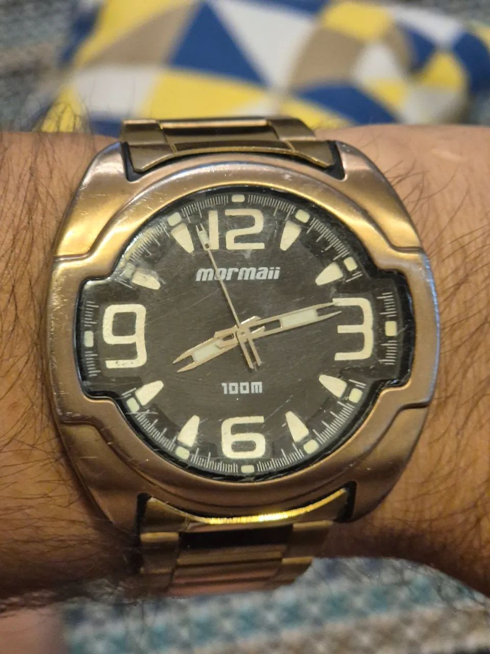 Relógio MORMAII STEEL BASIC 100 METROS   -   FUNCIONANDO PERFEITAMENTE - Foto 5