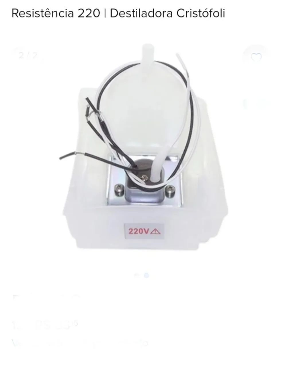 Resistência para Destiladora Cristofoli 220v