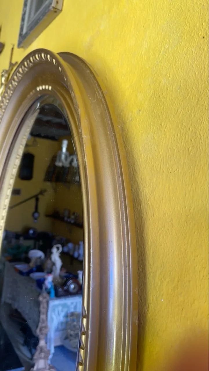 Lindo espelho oval colonial com lindo detalhes - Foto 2