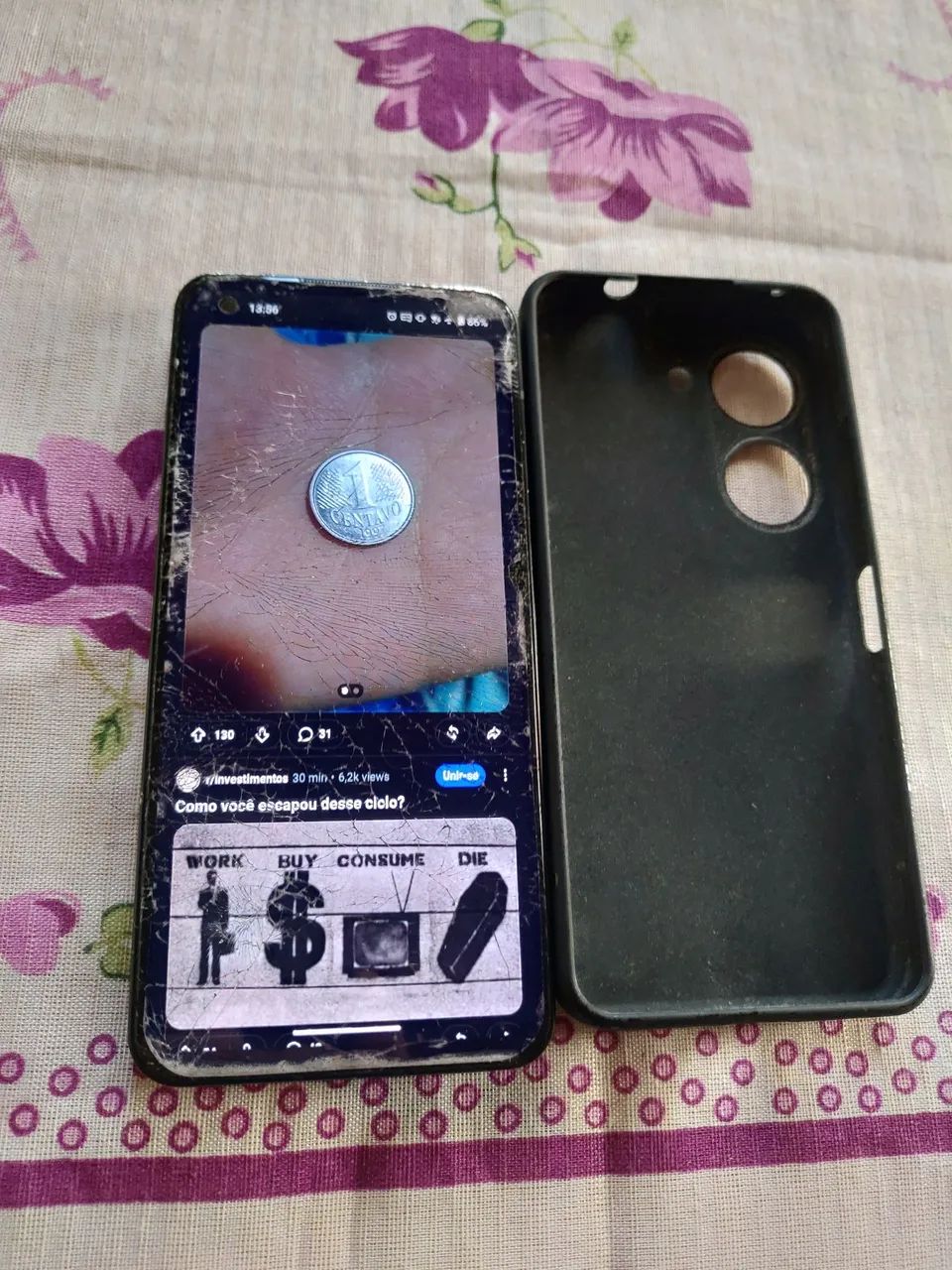 Asus ZenFone 9 tela trincada - Foto 4