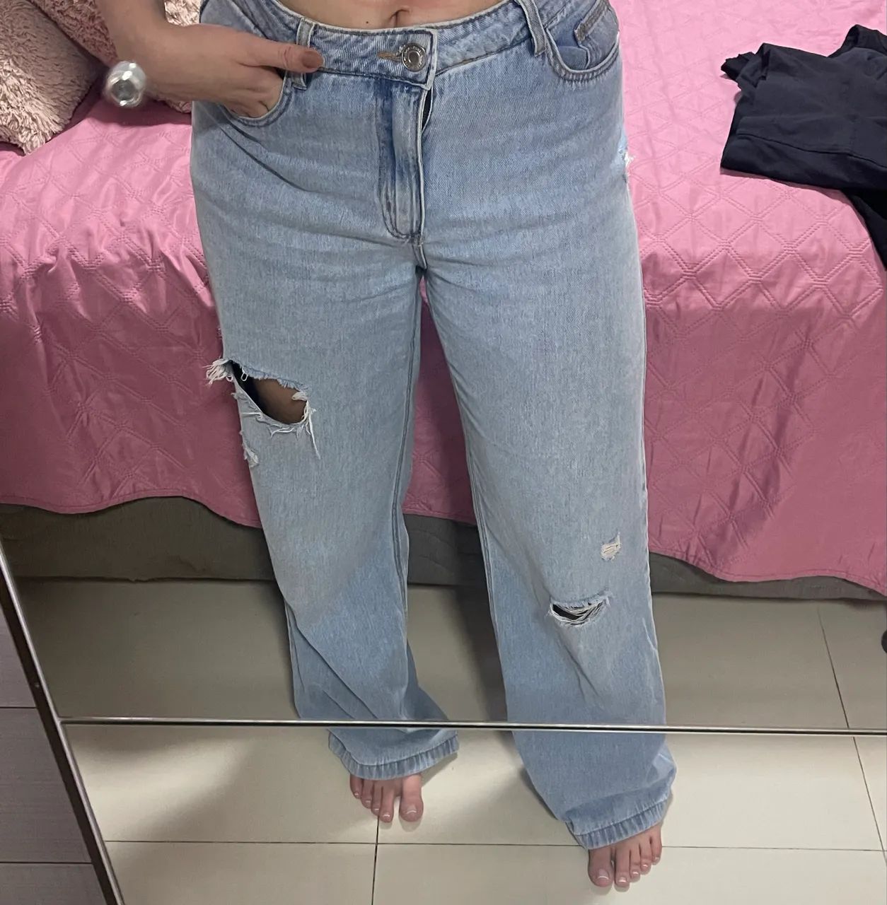 Calça jeans Wide Leg TAM 40 - Foto 4
