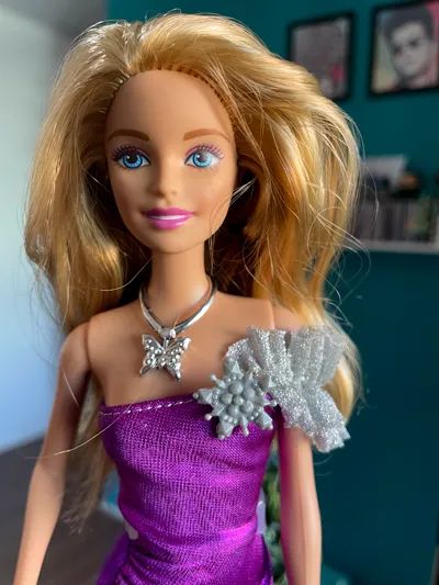 Boneco Mattel Vestido Roxo de Gala - Usada - Foto 2