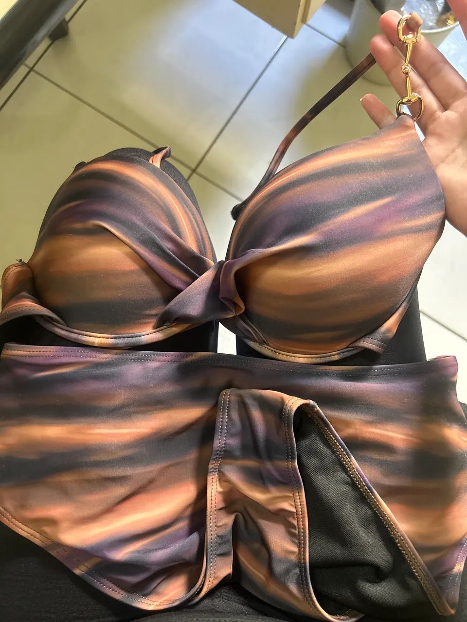 Biquíni feminino marrom shein