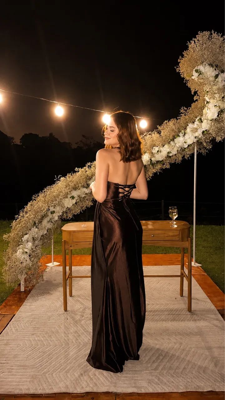 Vestido de festa marrom  - Foto 2