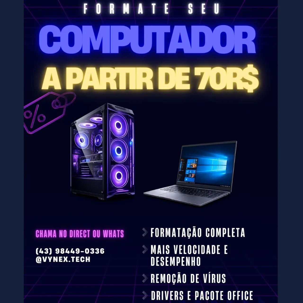 Formatação de PC e Notebook | Vynex