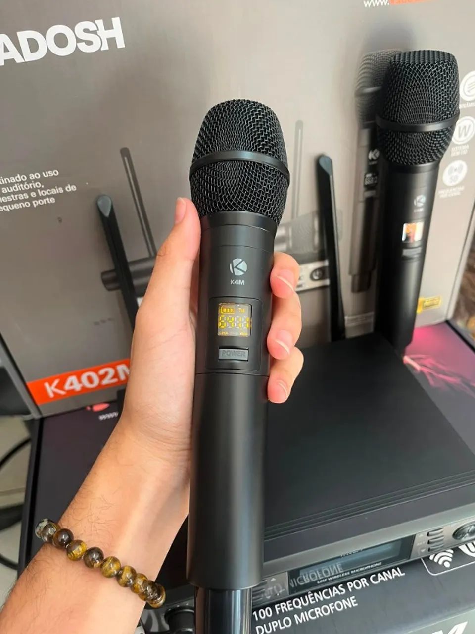 Microfone sem Fio Kadosh K402M UHF - Foto 3
