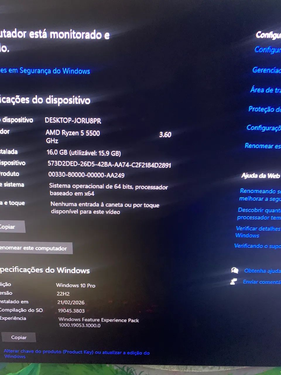 Computador Gamer Semi Novo - Ryzen 5 5500 + RX 580 + 16GB  - Foto 4