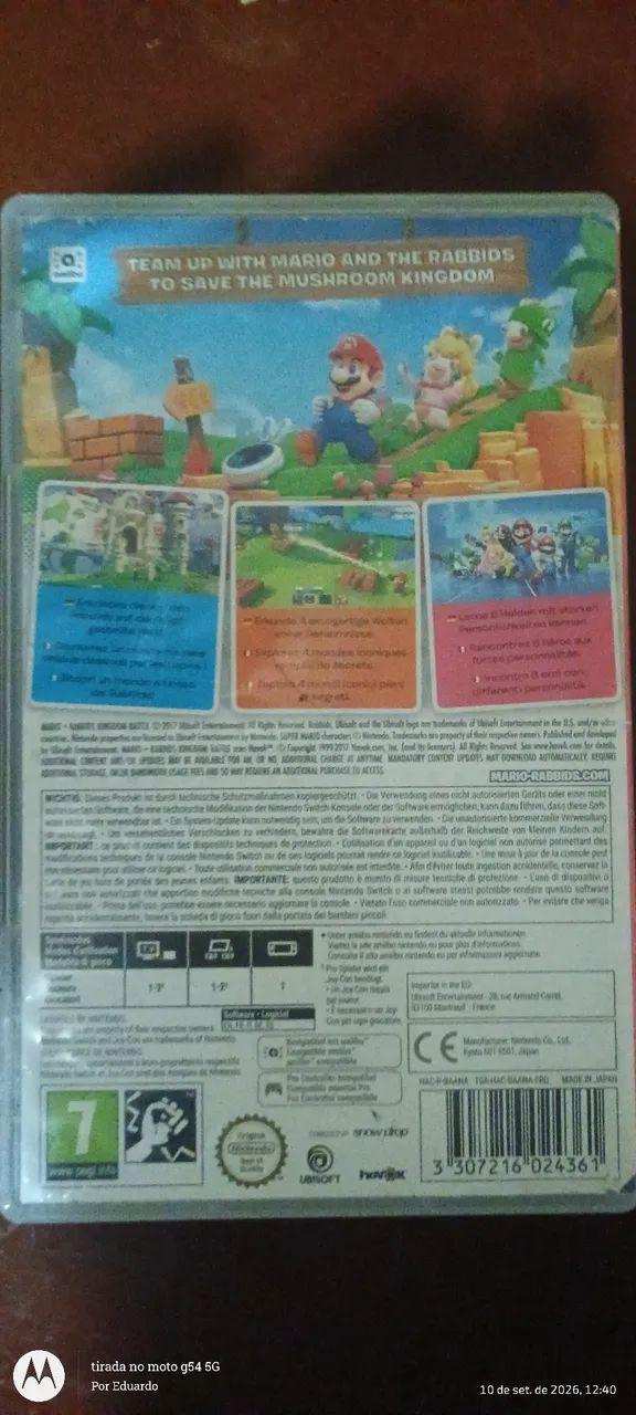 Minecraft e Mario de Nintendo switch 1 pra ir logo (importado e funcional) - Foto 2