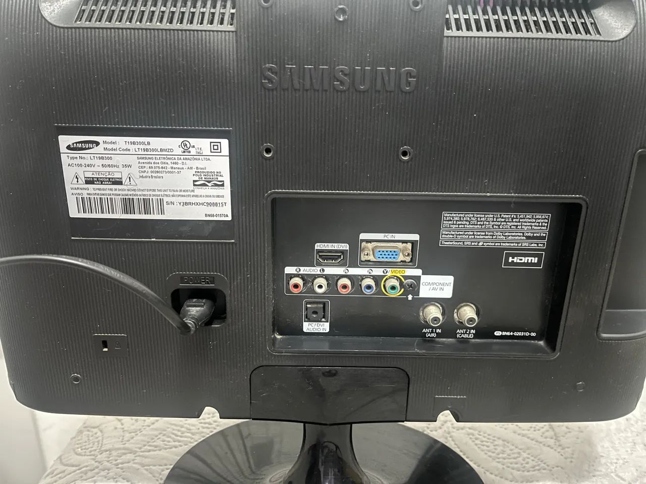 Monitor TV Samsung LED 19" (HDMI e Conversor Digital) - Perfeito Estado - Foto 2