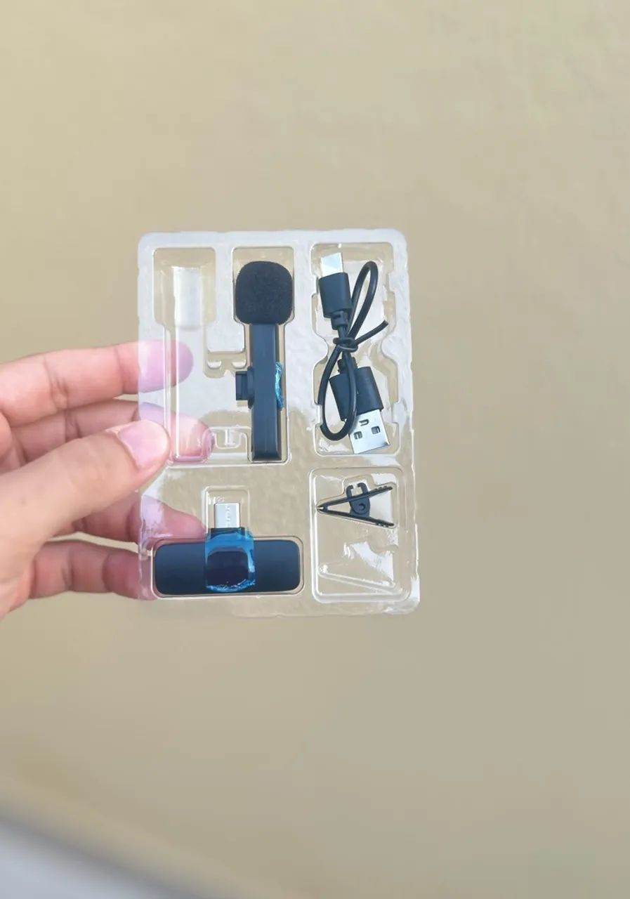 ?Microfone de Lapela Sem fio wireless para celular - Foto 2