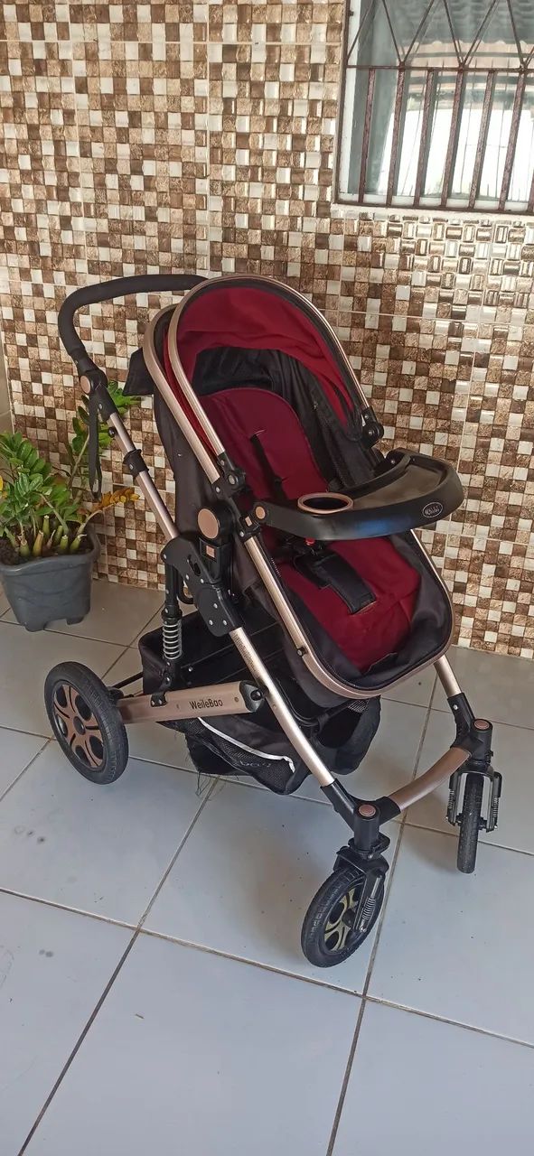 Carrinho de bebê 3em1 luxo - Foto 3