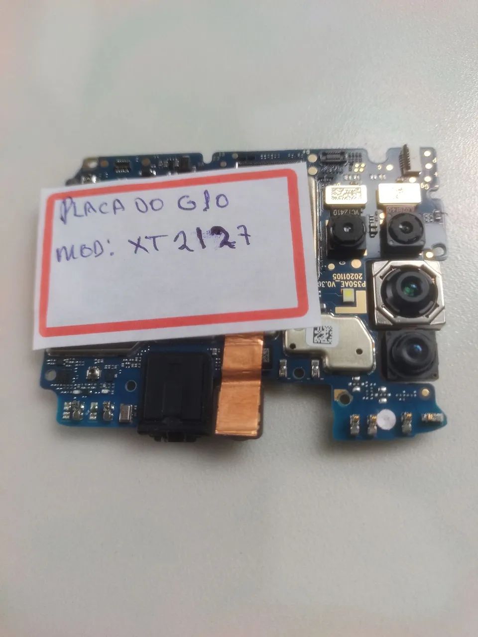 Placa do MOTO G10 funcionando, com as câmeras  - Foto 2