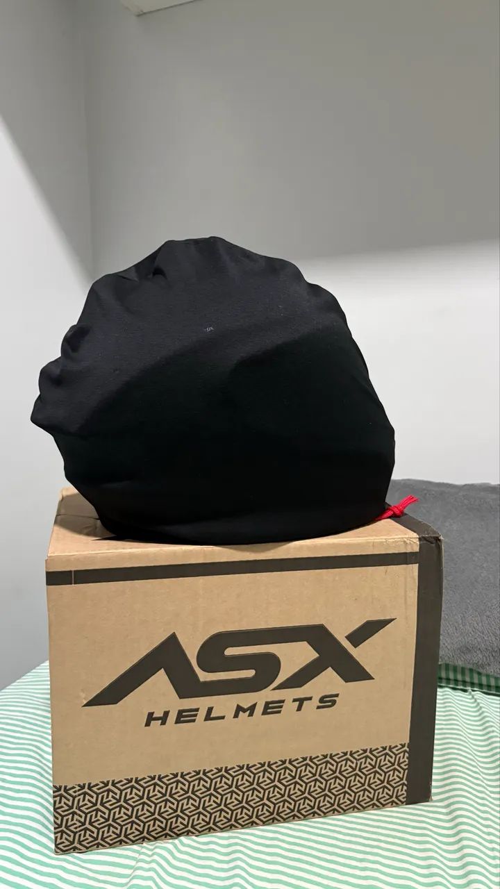 Capacete ASX SOLID PRETO BRILHO - Foto 4