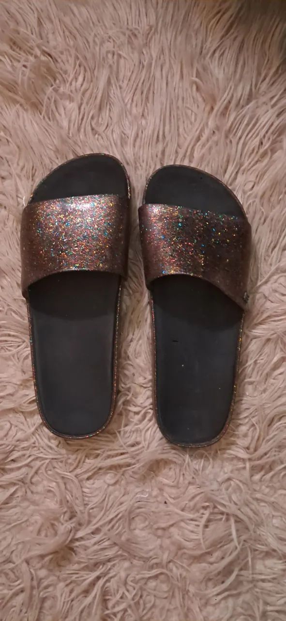 Chinelo Melissa Beach Slide Next Gen Glitter
