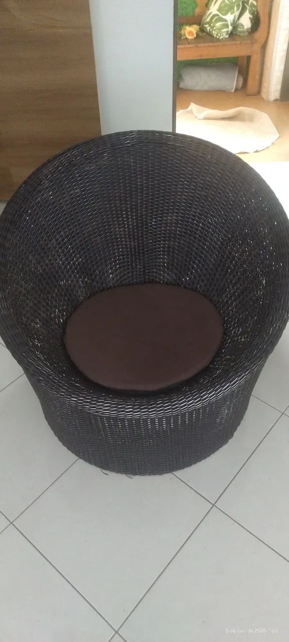 Poof concha sintético 