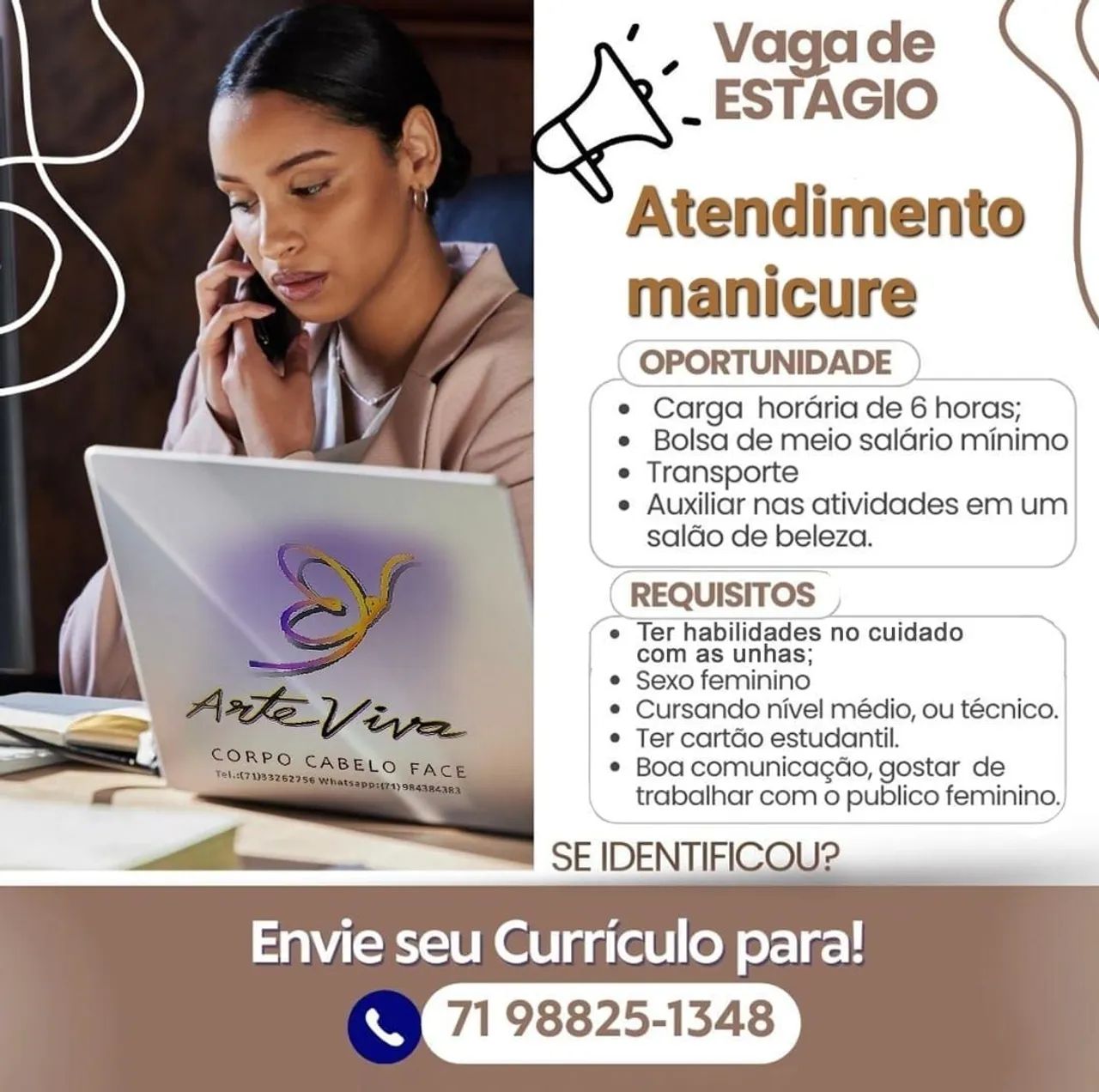 Contratamos Manicure e Pedicure