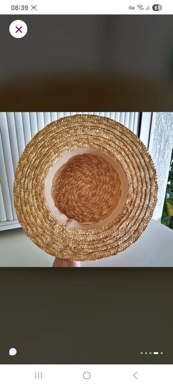 Chapeu De Palha feminino  - Foto 4