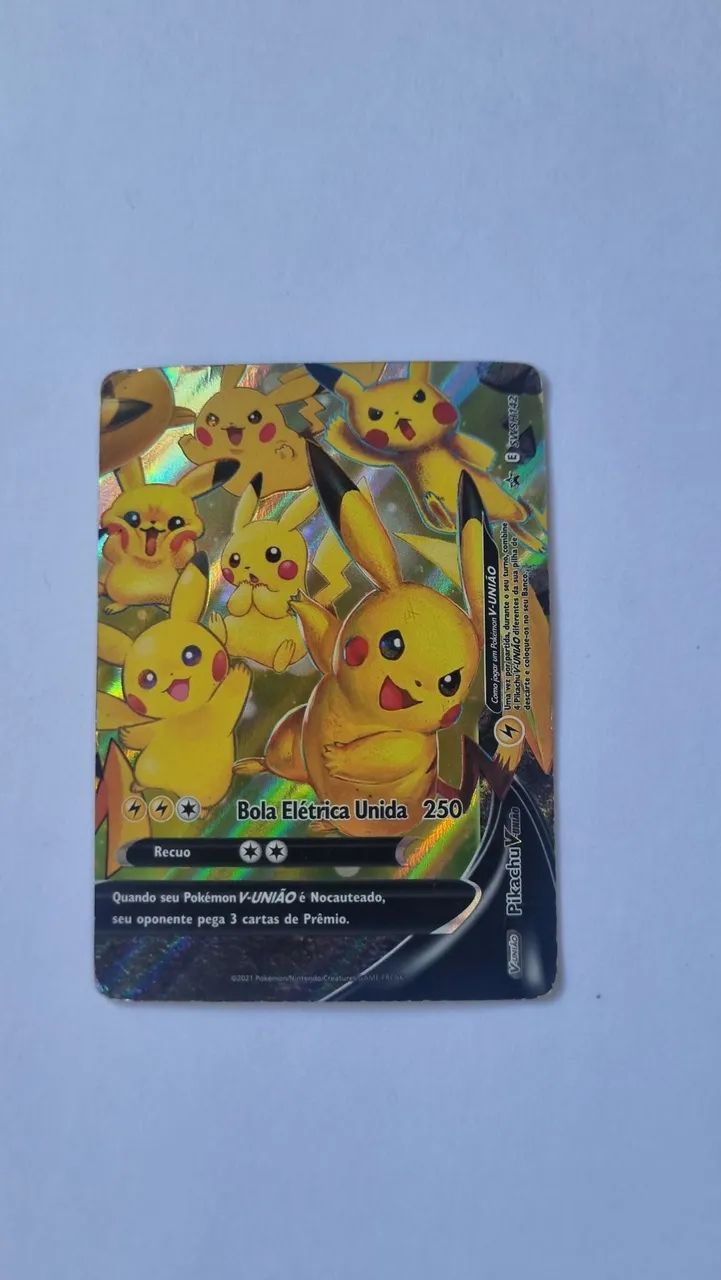 Carta Pokémon Pikachu V-UNIÃO ? Original - Foto 2