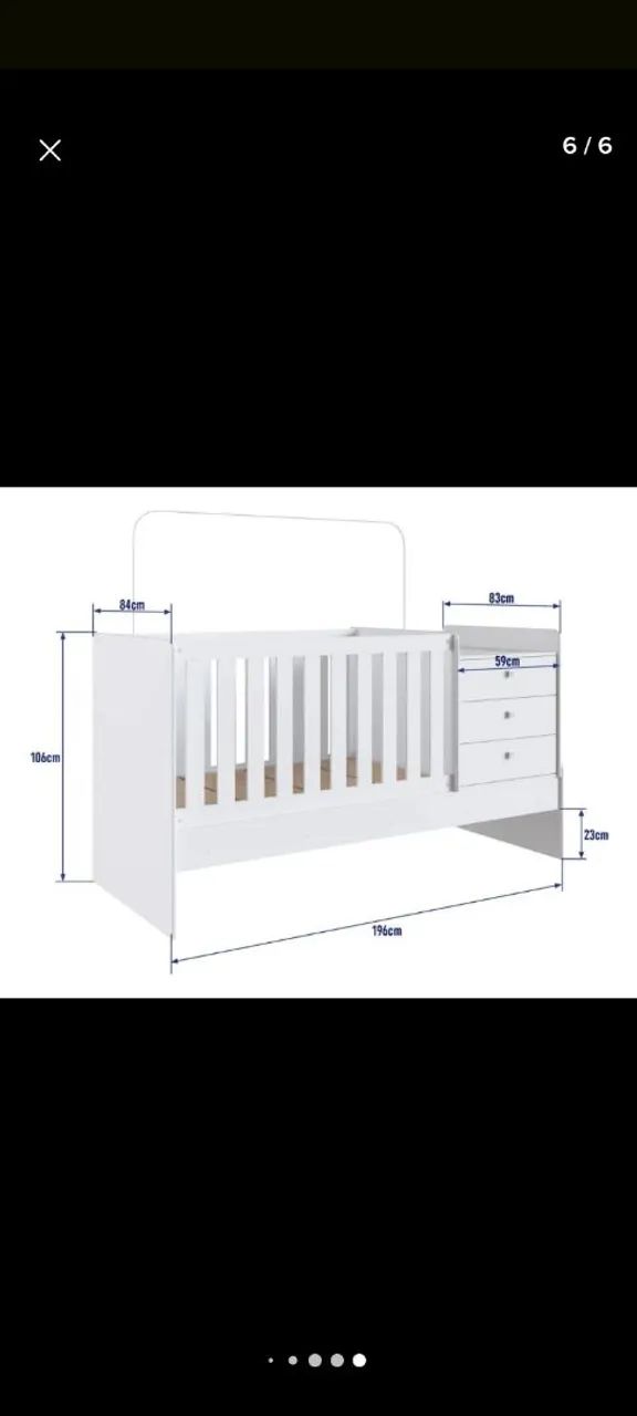 Berço cama multifuncional com gaveteiro  - Foto 3
