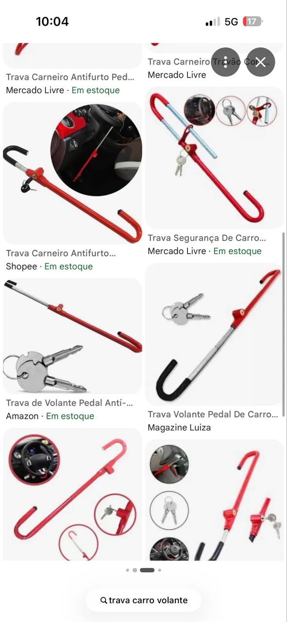 Trava de volante 
