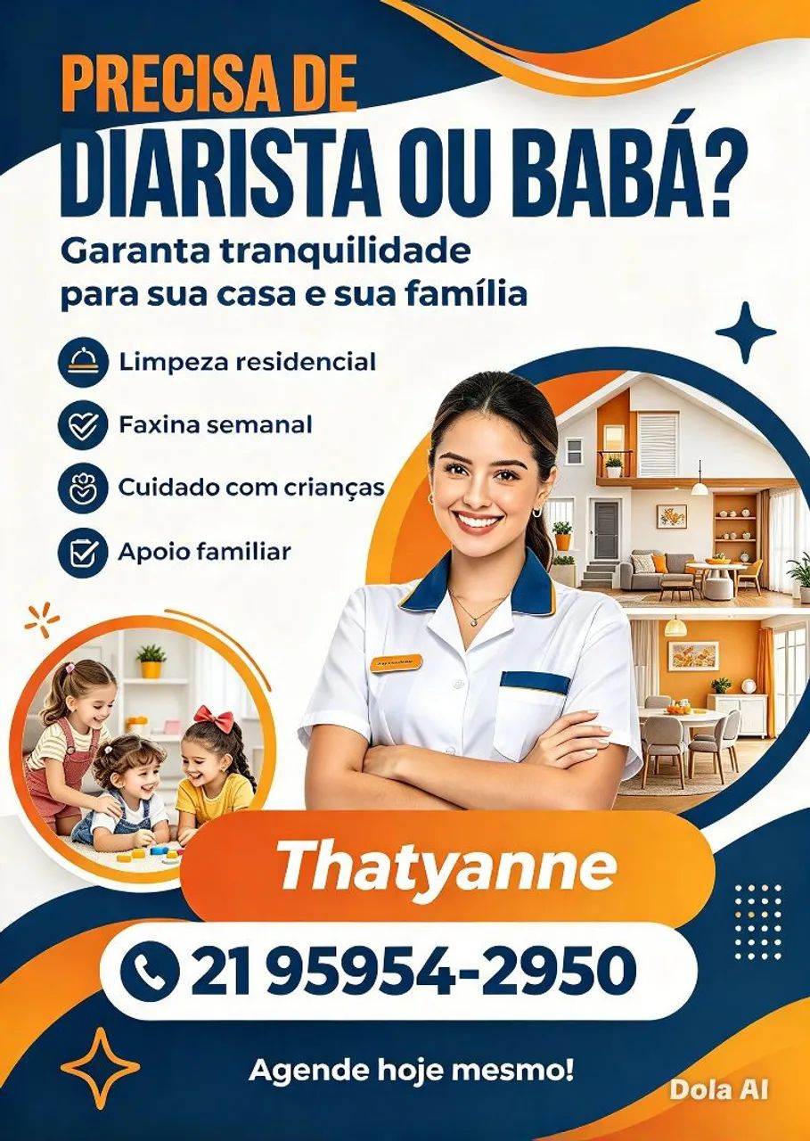Serviços doméstica é babá 