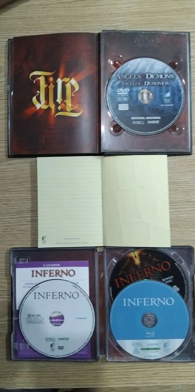 Kit Tom Hanks Robert Langdon DVD Digibook Blu-ray Steelbook - Foto 4