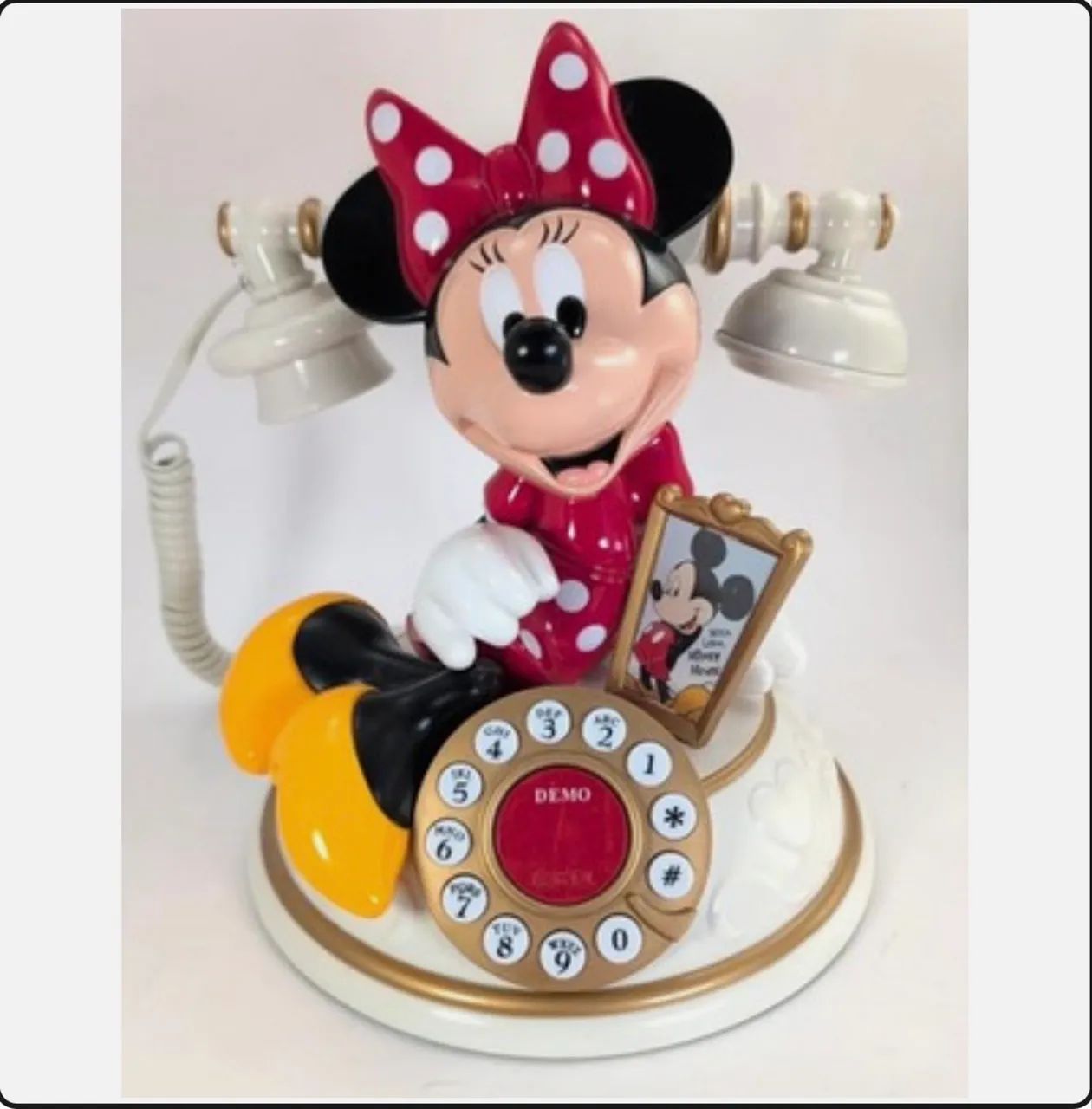 Telefone da Minnie Mouse, peça belíssima funcionando com botões 