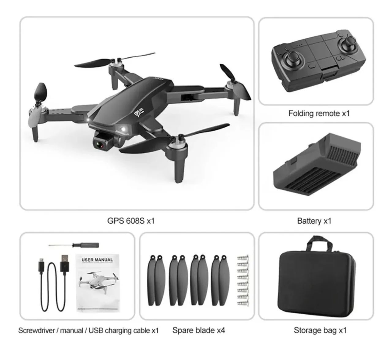Drone L900 Pro Se 4k Motor Brushless Gps 1,2km 25m - 3 Bat. Preto (Usado)