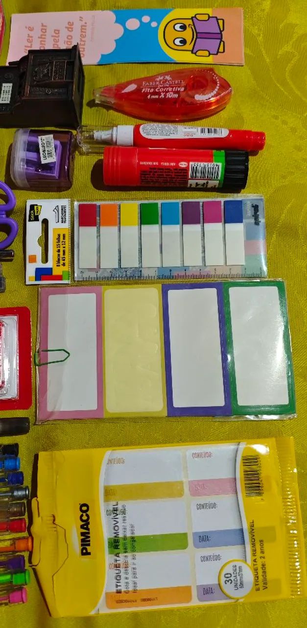 Kit papelaria material escolar diversos itens  - Foto 2
