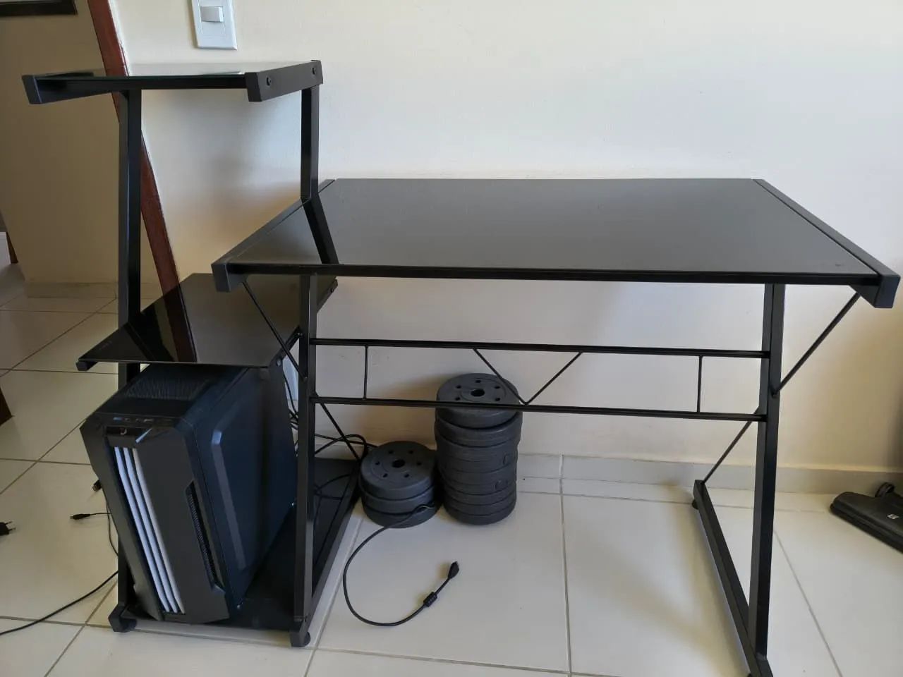 Mesa de escritório de vidro