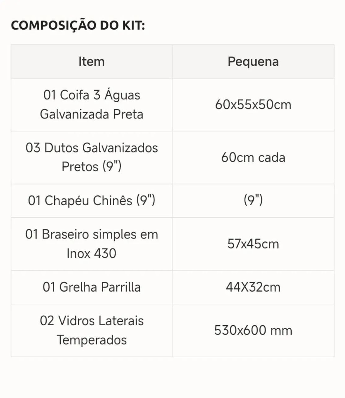 Kit Churrasqueira Gourmet 60cm Completa com Coifa e Vidros - Foto 3