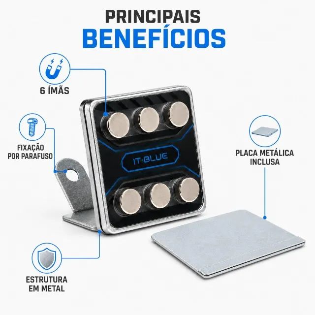 Suporte de celular para moto super imã guidão - Foto 3