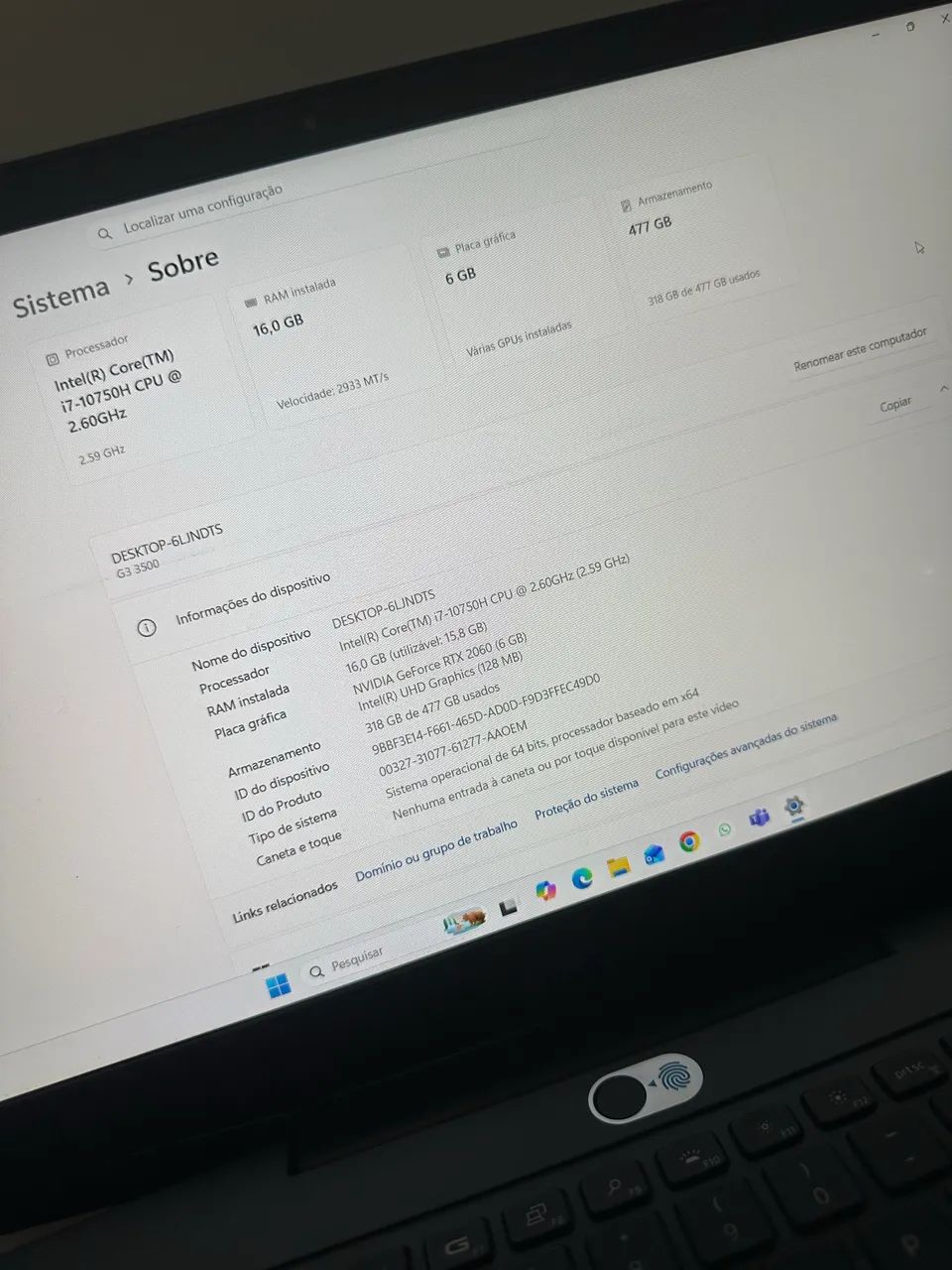 Notebook Gamer Dell G3 3500 - Foto 4