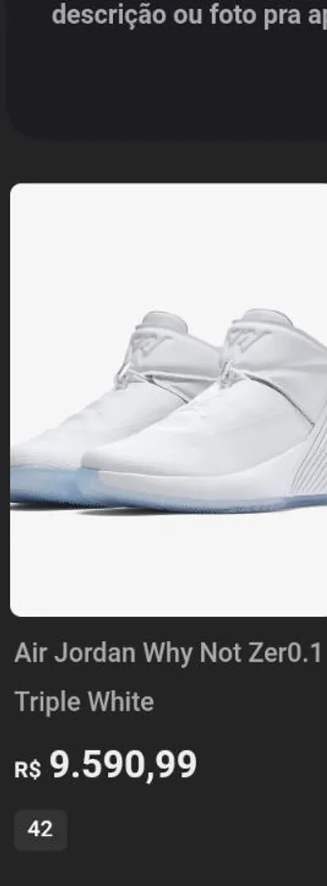 Air Jordan Why not 0.1 triple white (RARÍSSIMO) - Foto 6