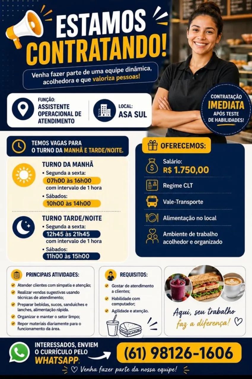 Vaga para atendimento 