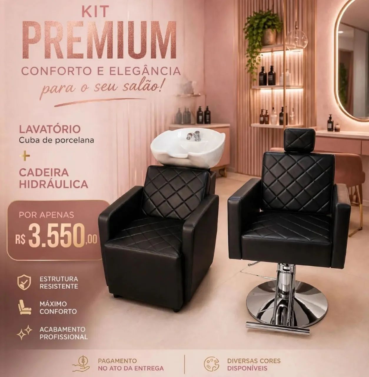 Cadeiras para salão de beleza  - Foto 3