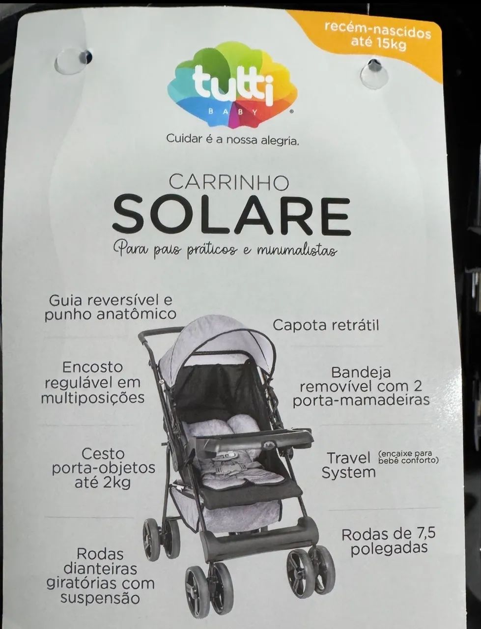 Carrinho de bebê Tutti Baby - Solare (Novo) - Foto 4