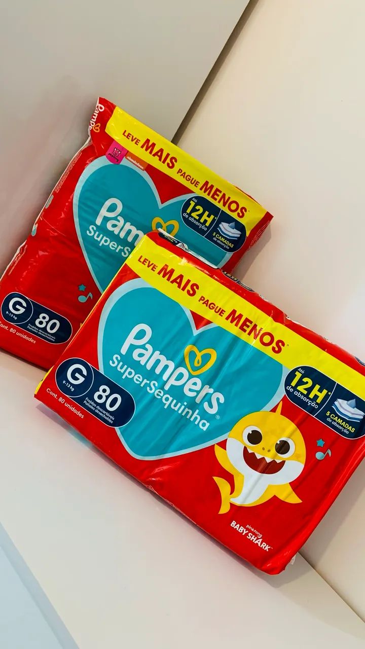 Fraldas Pampers super sequinha PACOTÃO