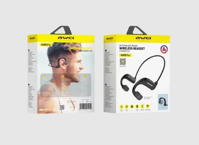 Fone Bluetooth AWEI A897BL Condução Ar Headset - Foto 2