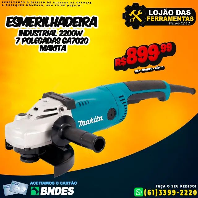Esmerilhadeira Industrial 2200w 7 Polegadas GA7020 Makita