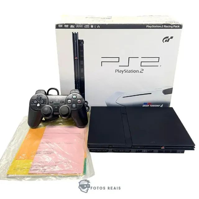CONSOLE PLAYSTATION 2 SLIM RACING PACK (SCPH-70000 GT) PRETO (JPN