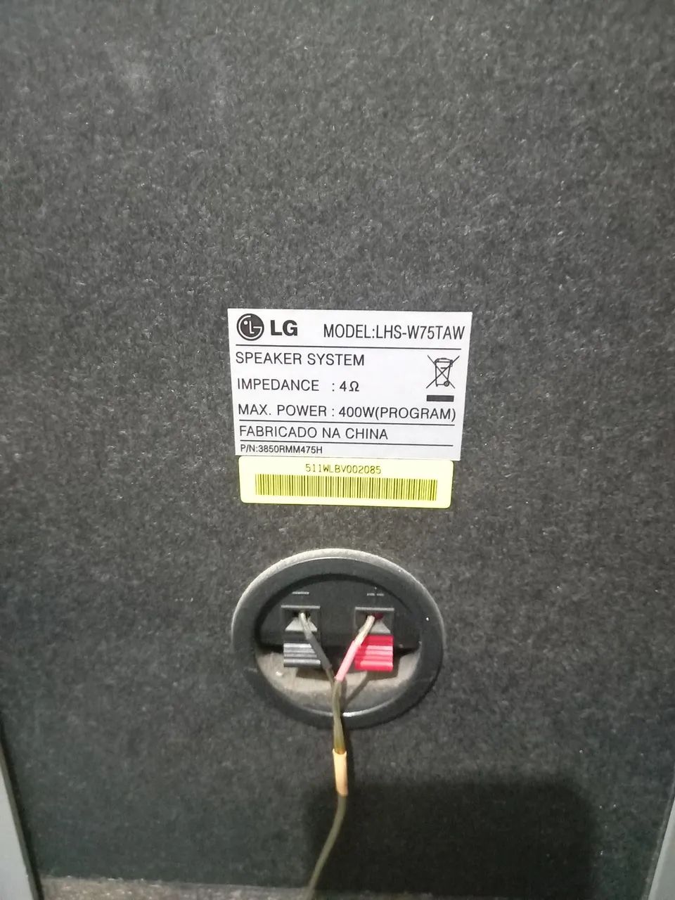 Subwoofer e Caixa Som Central LG  - Foto 3