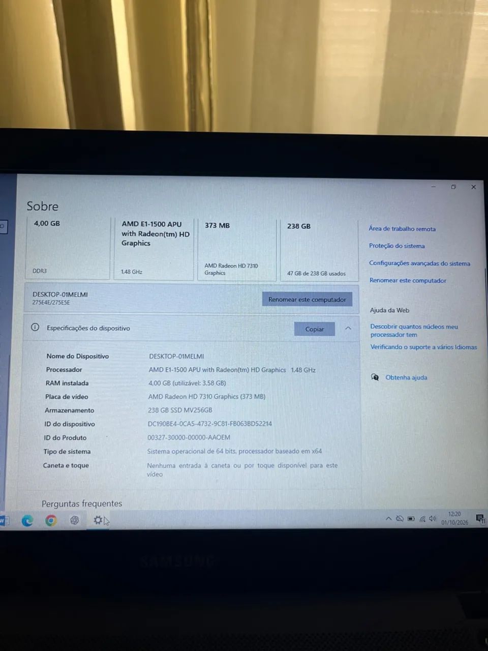 ? Notebook Samsung com SSD - Acompanha Carregador original  - Foto 5
