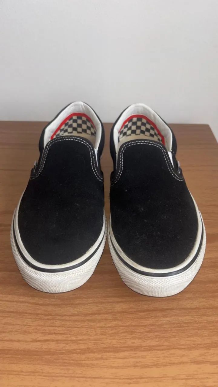 Tênis Vans Skate Slip-On Black White
