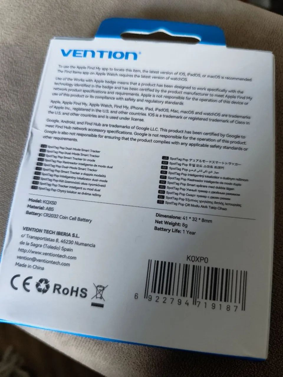 Rastreador SpotTag pop Vention. Android e IOS - Foto 2